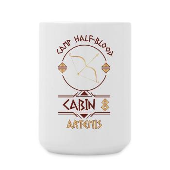 Cabin #8 in Camp Half Blood, Child of Artemis - Large Mug 440 ml - white - Front
