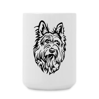 Picard Head - Large Mug 440 ml - white - Front