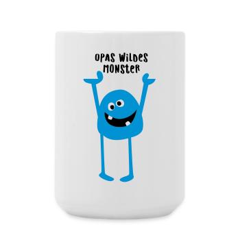 Opa Monster wild Demo Comic coole lustige Sprüche - Große Tasse 440 ml - Weiß - Vorne