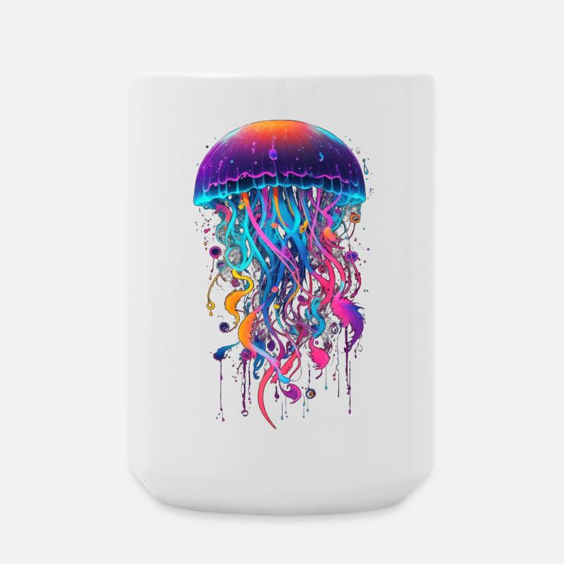 Jellyfish - Large Mug 440 ml - white