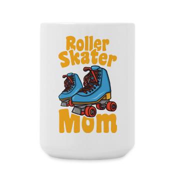 Rollschuh Mama - Große Tasse 440 ml - Weiß - Vorne