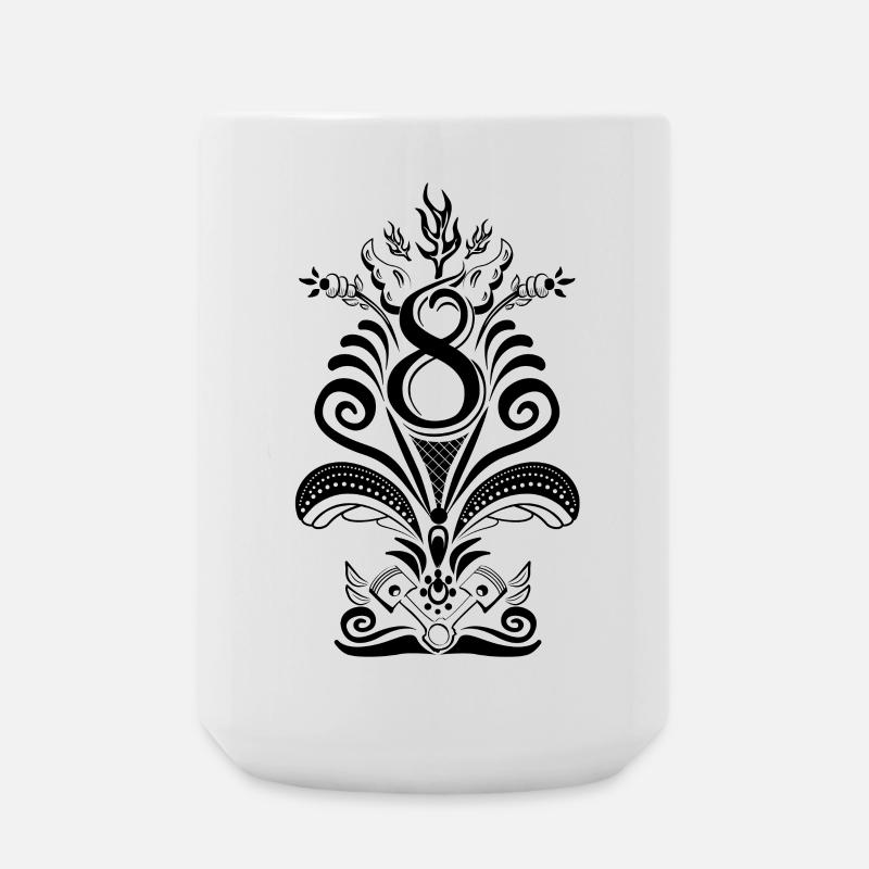 Kurbits V8 No:2 - black - Large Mug 440 ml - white