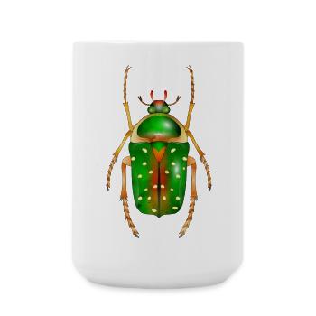 Stephanorrhina guttata-wunderschönes Insekt - Große Tasse 440 ml - Weiß - Vorne
