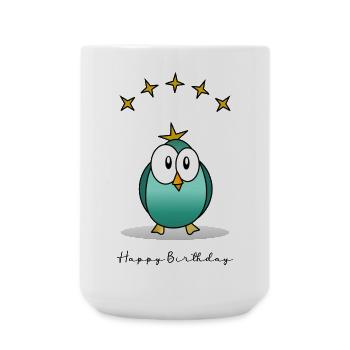 HAPPY BIRTHDAY - Grande tasse 440 ml - blanc - Devant