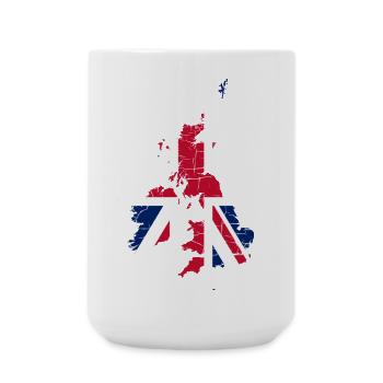 United Kingdom Flag Landscape England - Large Mug 440 ml - white - Front