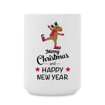 Noël drôle - Grande tasse 440 ml - blanc - Devant