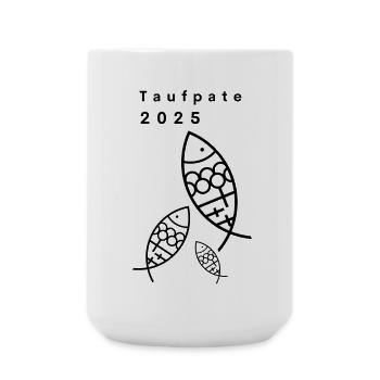 Godfather 2025 3 Pisces Crosses Minimalist - Large Mug 440 ml - white - Front