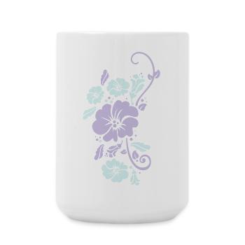 floral - Large Mug 440 ml - white - Front