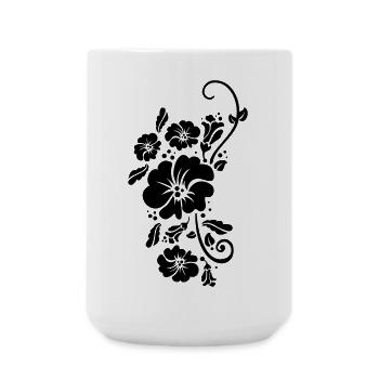 floral flower blumen sommer - Large Mug 440 ml - white - Front