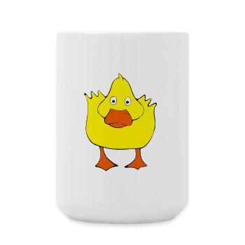 Canard de dessin animé jaune - Grande tasse 440 ml - blanc - Devant
