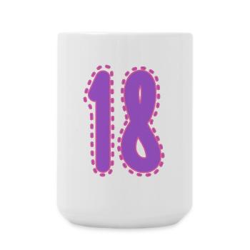 18. 18 JAHRE ALT. 18. JAHRESTAG. 18. GEBURTSTAG. - Große Tasse 440 ml - Weiß - Vorne