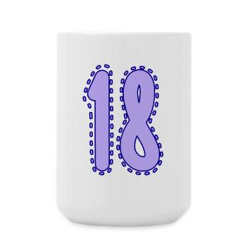 18. 18 JAHRE ALT. 18. JAHRESTAG. 18. GEBURTSTAG. - Große Tasse 440 ml - Weiß - Vorne