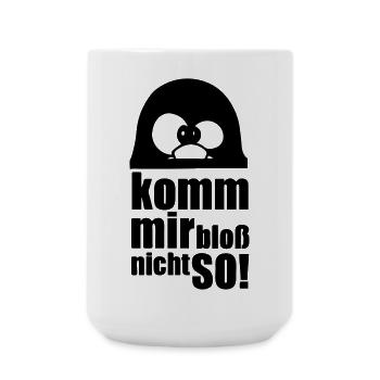 Pinguin Fun Spruch Geschenk Tier lustig - Große Tasse 440 ml - Weiß - Vorne