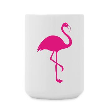 Flamingo pink Sommer Sonne Strand - Große Tasse 440 ml - Weiß - Vorne