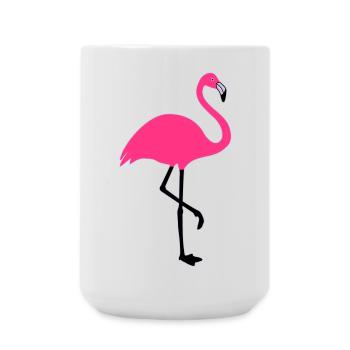 Flamingo summer sun beach - Large Mug 440 ml - white - Front