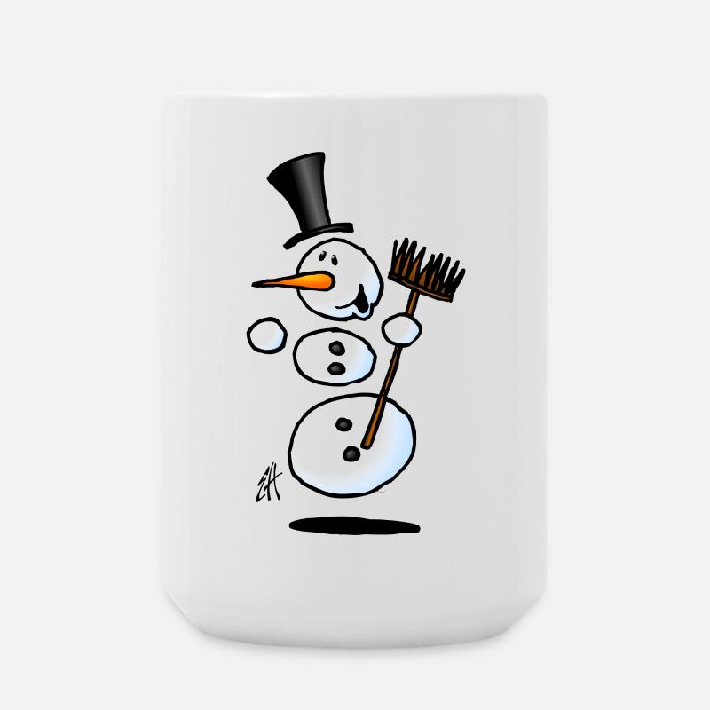 Dancing snowman - Large Mug 440 ml - white