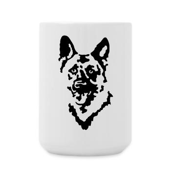 chien de berger - Grande tasse 440 ml - blanc - Devant