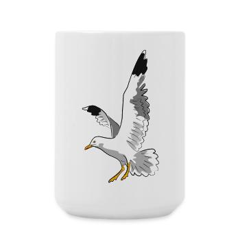 mouette - Grande tasse 440 ml - blanc - Devant