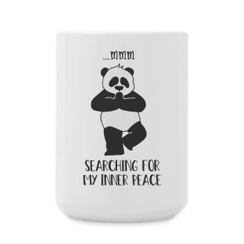 Funny Yoga Panda - Searching My Inner Peace - Large Mug 440 ml - white - Front