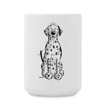 Drolliger Dalmatiner - Große Tasse 440 ml - Weiß - Vorne
