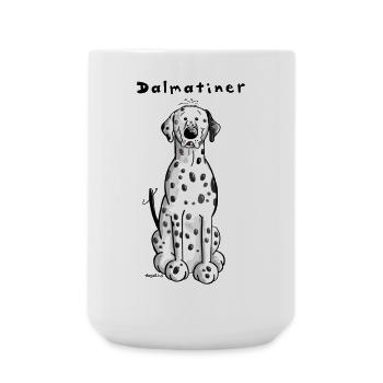 Knuffiger Dalmatiner - Große Tasse 440 ml - Weiß - Vorne