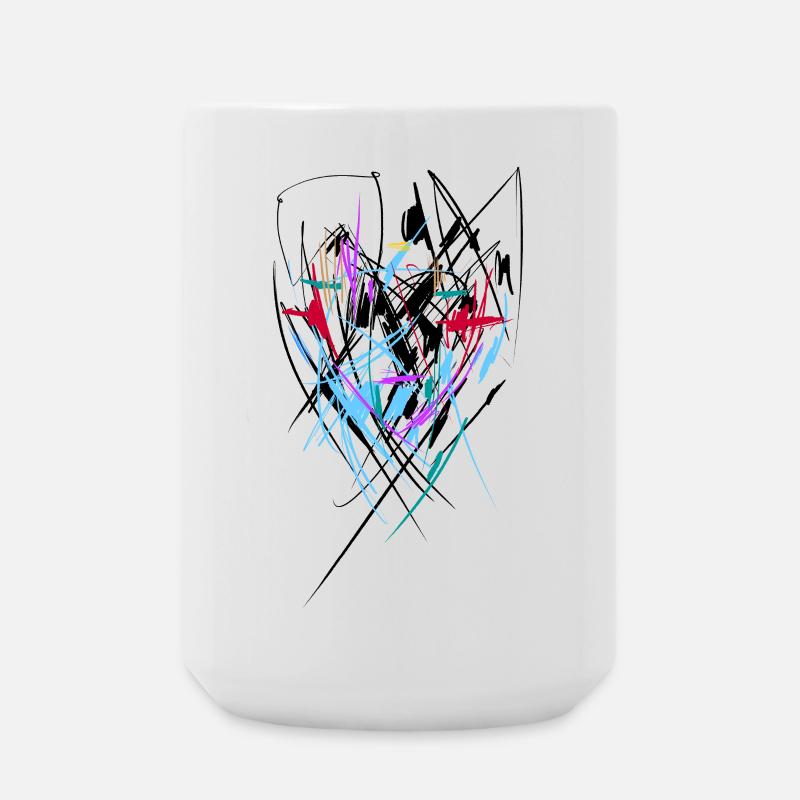 abstrakt - Große Tasse 440 ml - Weiß