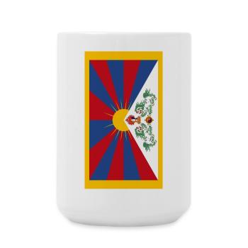 Fall von Tibet Fahne Telefon - Große Tasse 440 ml - Weiß - Vorne