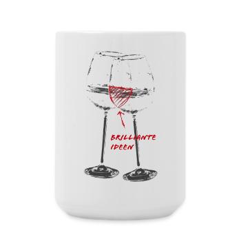 Weingläser- brilliante Ideen - Große Tasse 440 ml - Weiß - Vorne