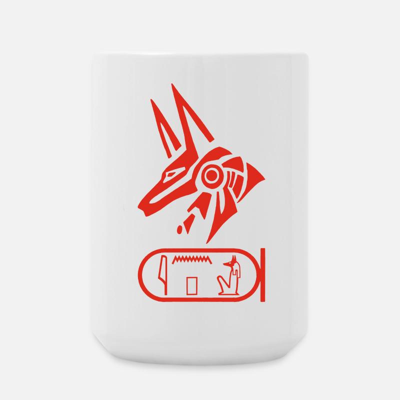 Dieu Anubis (rouge) - Grande tasse 440 ml - blanc
