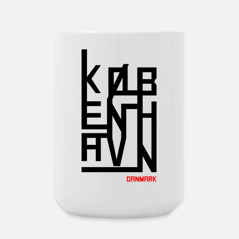 København Danmark Design modern - Große Tasse 440 ml - Weiß