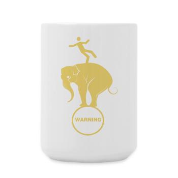 L’éléphant et le ballanging humain - Grande tasse 440 ml - blanc - Devant