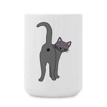 Méchant chat - Grande tasse 440 ml - blanc - Devant