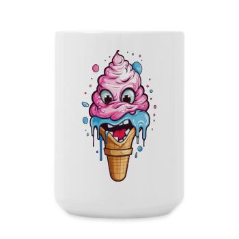 Verspieltes Eistopping-Motiv für Kinder - Große Tasse 440 ml - Weiß - Vorne