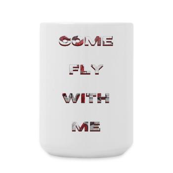 Come Fly With Me - Grande tasse 440 ml - blanc - Devant