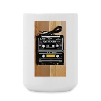 Get Blaster Kassette Retro - Große Tasse 440 ml - Weiß - Vorne