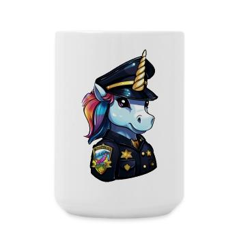 Unicorn Police - Large Mug 440 ml - white - Front