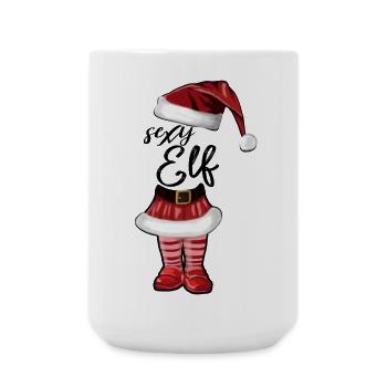 Sexy Elf – Funny Christmas Design - Large Mug 440 ml - white - Front