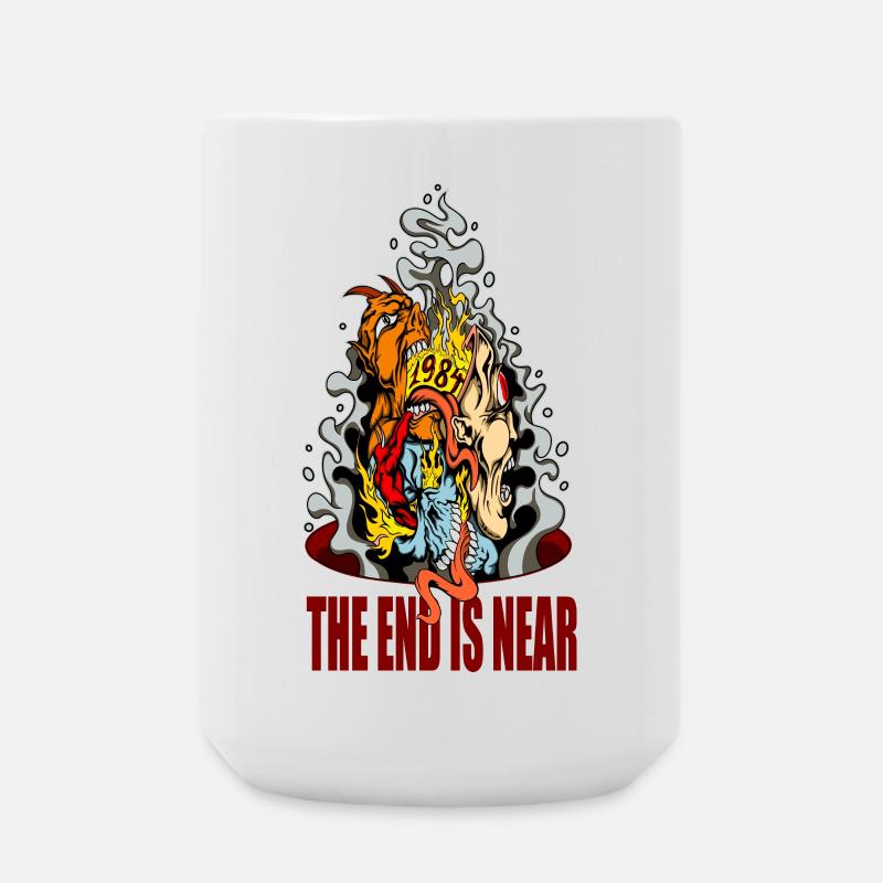 The End is near - Large Mug 440 ml - white