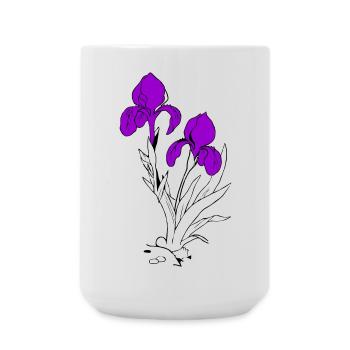 Lilie - Große Tasse 440 ml - Weiß - Vorne
