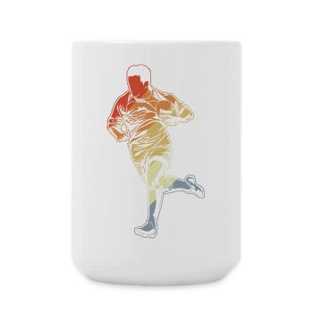 Rugby Skizze - Große Tasse 440 ml - Weiß - Vorne