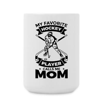 Eishockey Mutter - Große Tasse 440 ml - Weiß - Vorne
