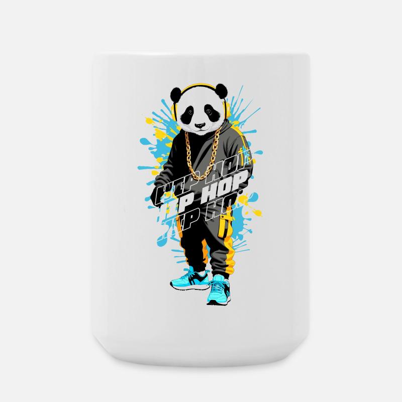 Hip Hop Panda - Große Tasse 440 ml - Weiß