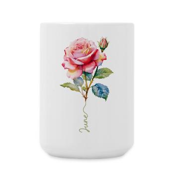 Peint en rose avec des détails éclatants - Grande tasse 440 ml - blanc - Devant