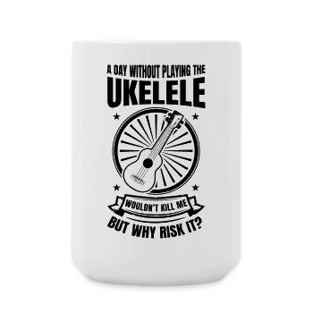 Ukulele Teacher Joke - Large Mug 440 ml - white - Front
