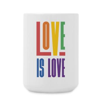 LGBTQ Pride Month - Love is Love - Large Mug 440 ml - white - Front
