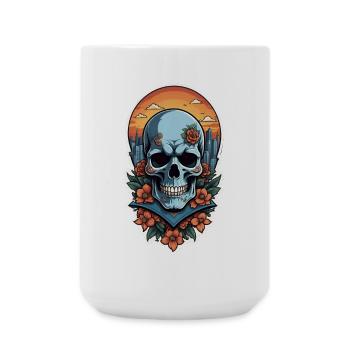 Bones and Botany skull - Large Mug 440 ml - white - Front