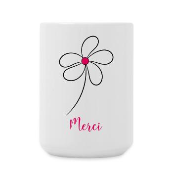 MAÎTRESSE. MAITRE. MERCI. MERCI MAÎTRESSE - Grande tasse 440 ml - blanc - Devant