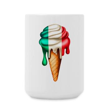Italien Eiswaffel - Große Tasse 440 ml - Weiß - Vorne