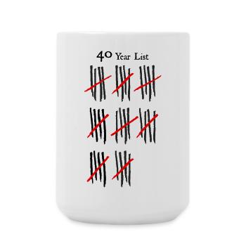 Abstract Crosshatch and Stripe Pattern - Large Mug 440 ml - white - Front