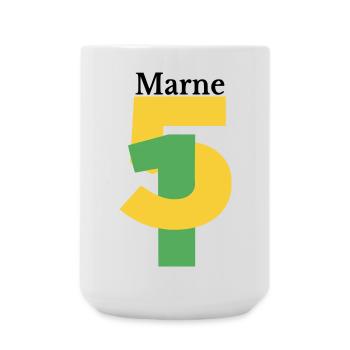 Mergel - Große Tasse 440 ml - Weiß - Vorne